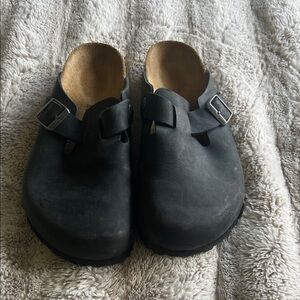 Birkenstock Black Boston Clogs